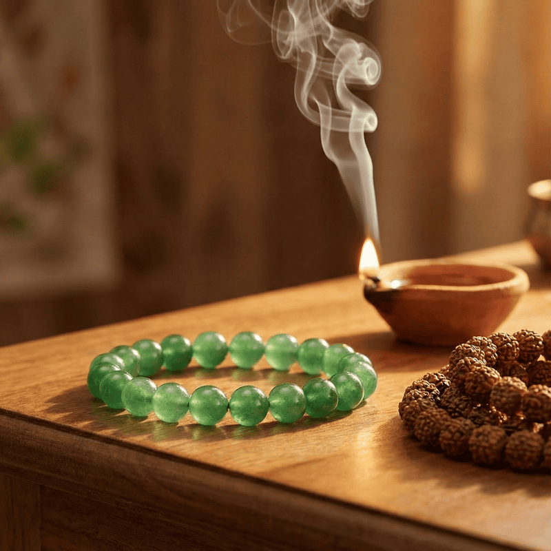 Green Aventurine Prosperity Bracelet - Heart Healing & Luck