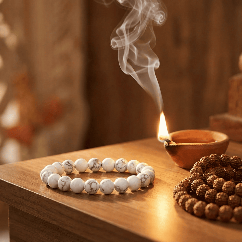 Howlite Calm Bracelet - Stress Relief & Peaceful Presence