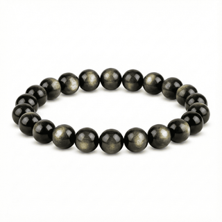 Golden Obsidian Protection Bracelet - Strength & Grounding