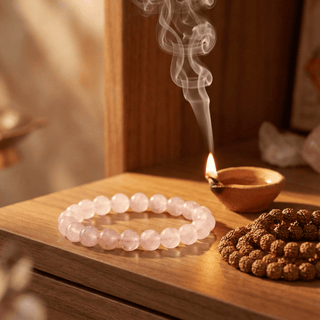 Rose Quartz Heart Healing Bracelet - Self-Love & Emotional Peace